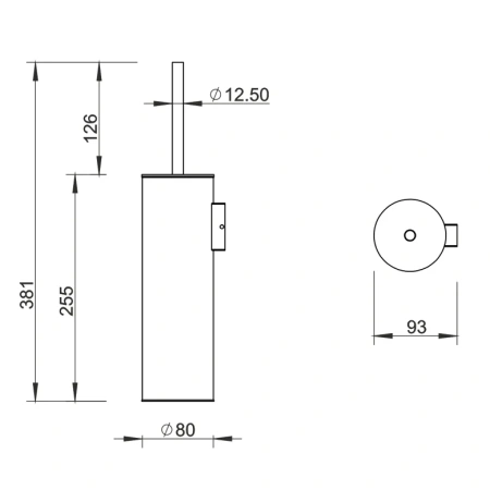 ёршик для унитаза whitecross ergo er2272glb настенный, брашированное золото