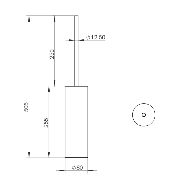 Ёршик для унитаза Whitecross Ergo ER2276GLB напольный, брашированное золото