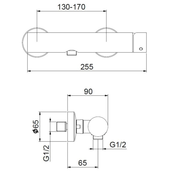 смеситель для душа webert one-b nb870102740