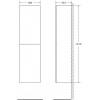 шкаф пенал belbagno luce 40 luce-1350-2a-sc-pl подвесной polissandro