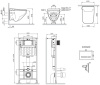 комплект унитаза с инсталляцией am.pm inspire v2.0 flashclean is450a38.ccc50a с электронным сиденьем микролифт с функцией биде и черной клавишей смыва