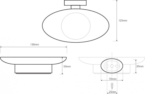 Мыльница Bemeta OVAL 118408021 хром