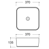 раковина накладная 37 см aqueduto espiral esp0320 белый матовый