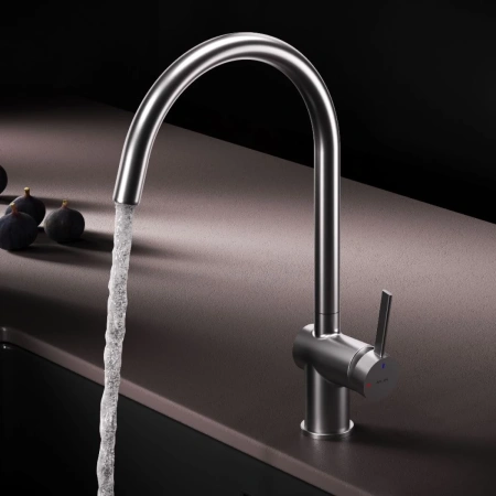 смеситель для кухни am.pm func f8f07011 coolstart, сатин