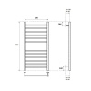 полотенцесушитель point аврора п12 pn10158s водяной, 50x80 см, хром