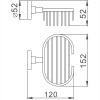 мыльница haiba hb1702-1 цвет хром