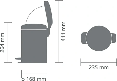 мусорное ведро brabantia newicon 113246