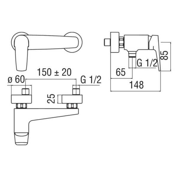 смеситель для душа nobili nobi nb84130cr