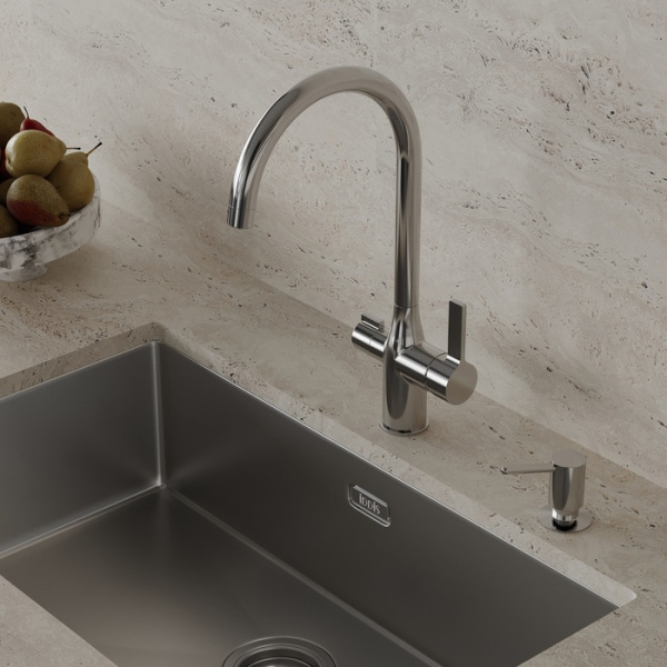 дозатор iddis kitchen line sdisb00i59 латунь, хром