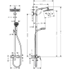 душевая система hansgrohe crometta e 240 1jet showerpipe 27284000