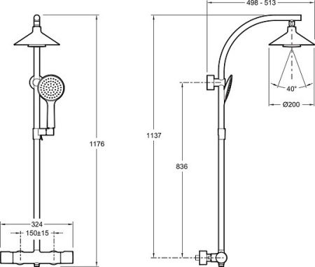 душевая стойка jacob delafon moxie e5799-cp