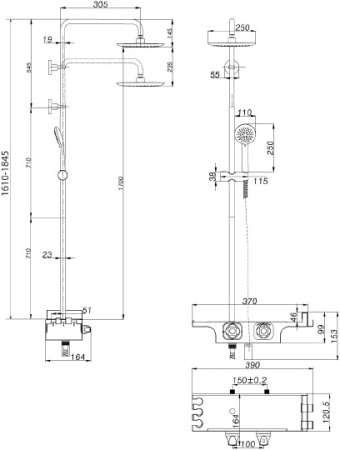 душевая стойка lemark tropic lm7008c