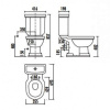 бачок для унитаза creavit klasik kl410-00pr00e-0000 карамель