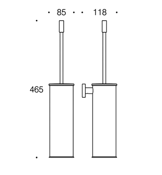 Ёршик для унитаза Colombo Design Plus W4962.OM настенный, металл, пластик, золото матовое
