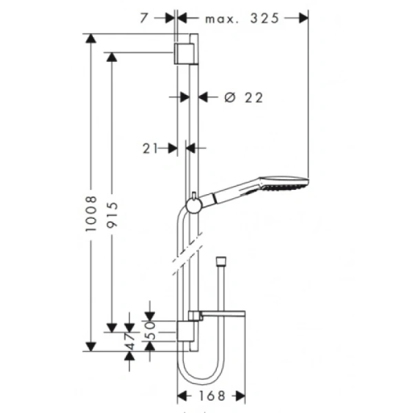 душевой гарнитур hansgrohe raindance select e 26621400