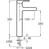 смеситель для раковины jacob delafon singulier e10861