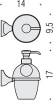 дозатор для жидкого мыла colombo design melo в9306
