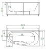 акриловая ванна aquatek пандора 160х75 r pan160-0000053 без гидромассажа с фронтальной и торцевой панелью (левая) с каркасом (разборный) со слив-переливом