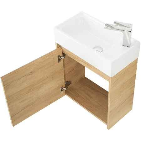 тумба под раковину belbagno kraft mini 50 l kraft mini-500/260-1a-so-rnn-l подвесная rovere nebrasca nature