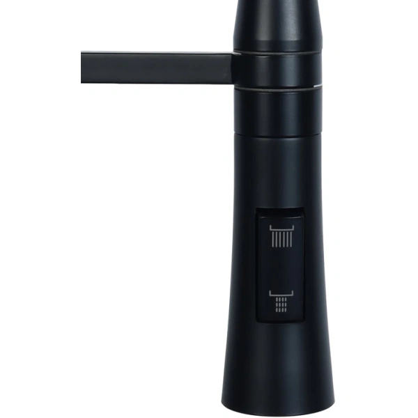 смеситель для кухни славен город серия-д сл-од-д25 с гибким изливом, черный матовый