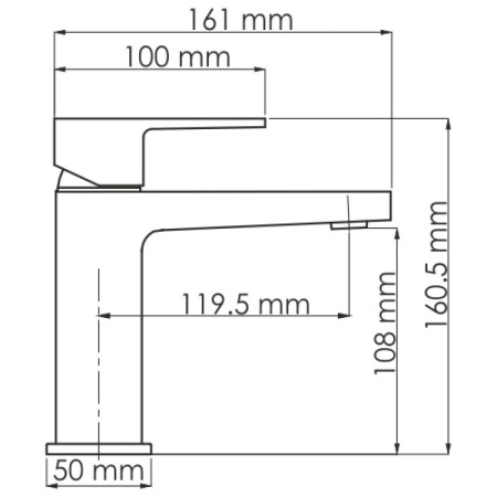 смеситель для раковины wasserkraft abens 2003 цвет черный матовый