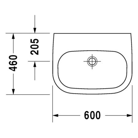 раковина подвесная duravit d-code 23116000702