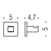 colombo design basic q крючок lc97, хром