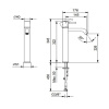 смеситель для раковины fantini nostromo 50 13 e806wf цвет: черный матовый