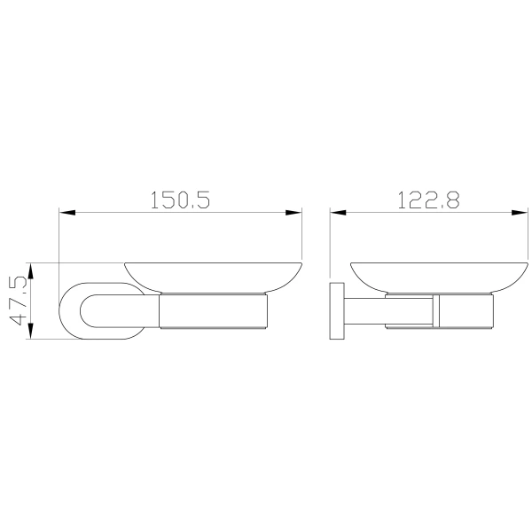 Мыльница Wonzon & Woghand First WW-8422 хром