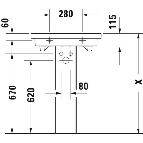 раковина подвесная 60 см duravit 2nd floor 0491600000