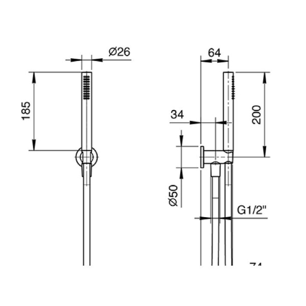 душевой гарнитур fantini nice 86 13 8093 цвет: черный матовый