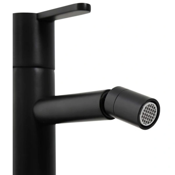 смеситель cezares leaf leaf-bsm-nop для биде, с донным клапаном, черный матовый