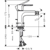 смеситель для биде с донным клапаном hansgrohe rebris s 72210000