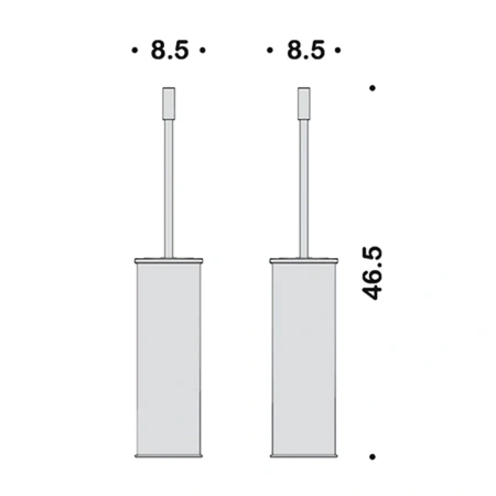 ёршик для унитаза colombo design plus w4961.gm напольный, металл, пластик, pvd графит матовый