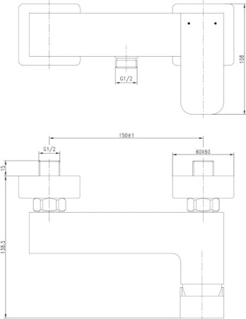 смеситель для душа aquanet cubic sd90447