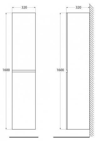 шкаф подвесной belbagno albano albano-1600-2a-sc-rng-p, цвет под дерево.