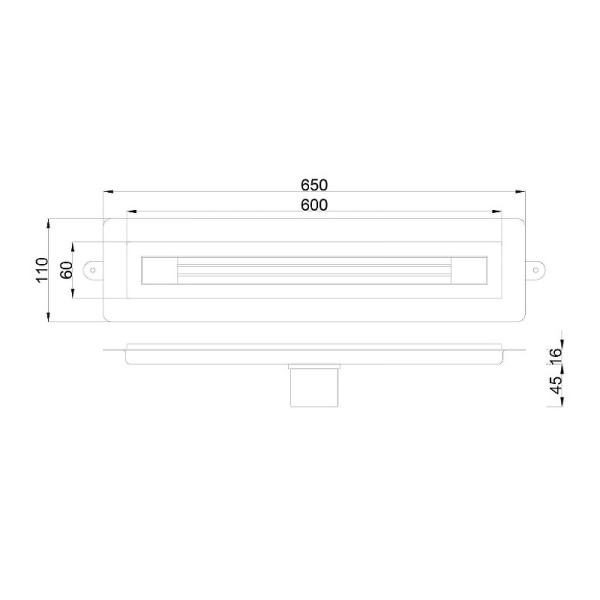 душевой лоток boheme b&t infinity 981-60-b 60 см, с решеткой, цвет черный