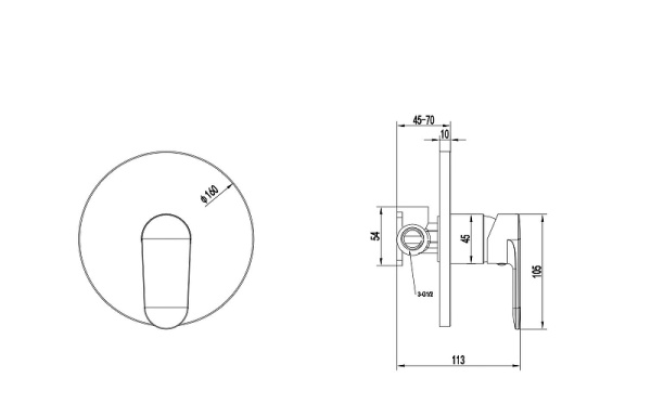 смеситель для душа aquatek ника aq1866mb цвет черный матовый
