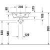 раковина подвесная 53 см duravit viu 234453 00 00