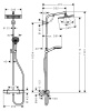 душевая система hansgrohe crometta е 240 1jet showerpipe 27271000 с термостатом.