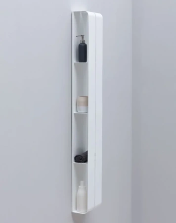 полка aquanet магнум 00302240 20x130 белая матовая, вертикальная