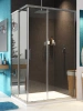 душевой уголок wasserkraft lippe 45s07, 120×90 см, профиль хром, стекло прозрачное