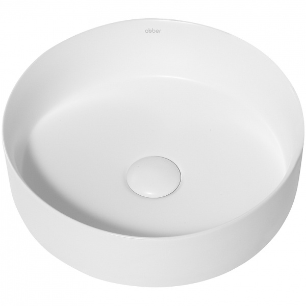раковина 36x36 см abber bequem ac2108mw, белая матовый