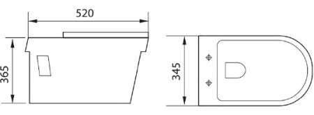 унитаз подвесной aquanet rimless glide-w cl-11042 00210772 безободковый с сиденьем микролифт, цвет белый