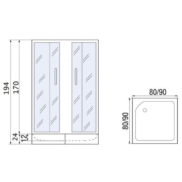 душевой уголок river morava 90x90 mt 10000008322 с поддоном