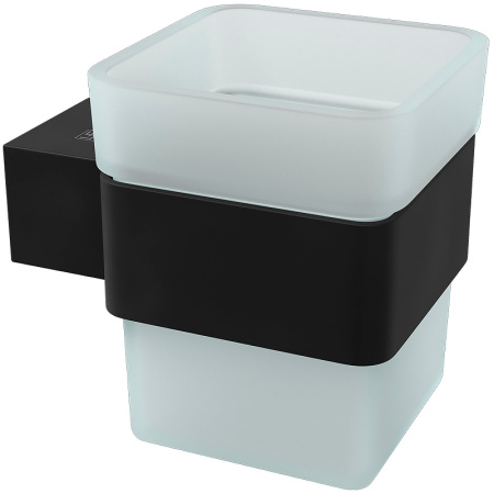 Стакан для зубных щеток Lemark Smooth Line 9732014 черный матовый