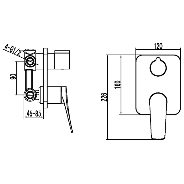 смеситель для душа lemark bronx lm3727gm графит