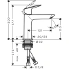 смеситель для раковины с донным клапаном hansgrohe logis 71252000