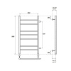 полотенцесушитель point аврора п7 pn10558 водяной, с боковым подключением 50 см, 50х80 см, хром