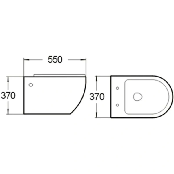 унитаз подвесной santiline sl-5002 безободковый, с сиденьем микролифт, белый